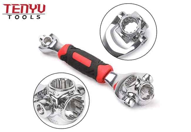 Universal Wrench 48 in 1 Socket Spanner Multifunction Tiger Wrench Tool with 360 Degree Rotating Head for Home DIY Car Repair