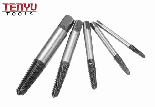 10 Uds herramienta extractora de tornillos rotos extractor de tornillos dañados juego de Extractor de tornillos dañados en caja de Metal