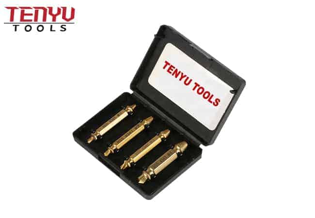 4pcs Professional Speed Out Damaged Screw Extractor Remover Set for Remove Bolt