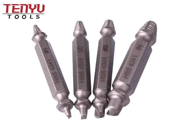 4 Uds S2 4341 herramienta extractora de tornillos rotos Kit extractor de tornillos dañados para sacar tornillos dañados de manera rápida