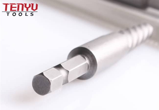 5Pcs Hex Shank Spiral Flute Broken Bolt or Screw Removal Extractor Tool Set