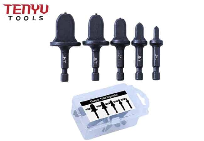 5pcs Hex Handle Tube Expander Swaging Tool Drill Bit Set Flaring Tool Drill Bit Easier to Extend for Copper Pipe Aluminum