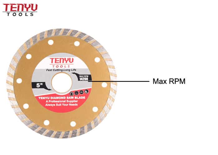 Lames de scie diamantées avec Max RPM