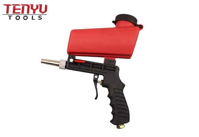 Pistola de jato de areia de alimentação por gravidade pequena Soda Air Equipamento de pistola de jato de areia elétrica para removedor de ferrugem