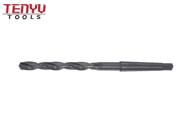 10.1mm twist drill bit with mt1 morse taper shank, 90mm flute length high speed steel black oxide
