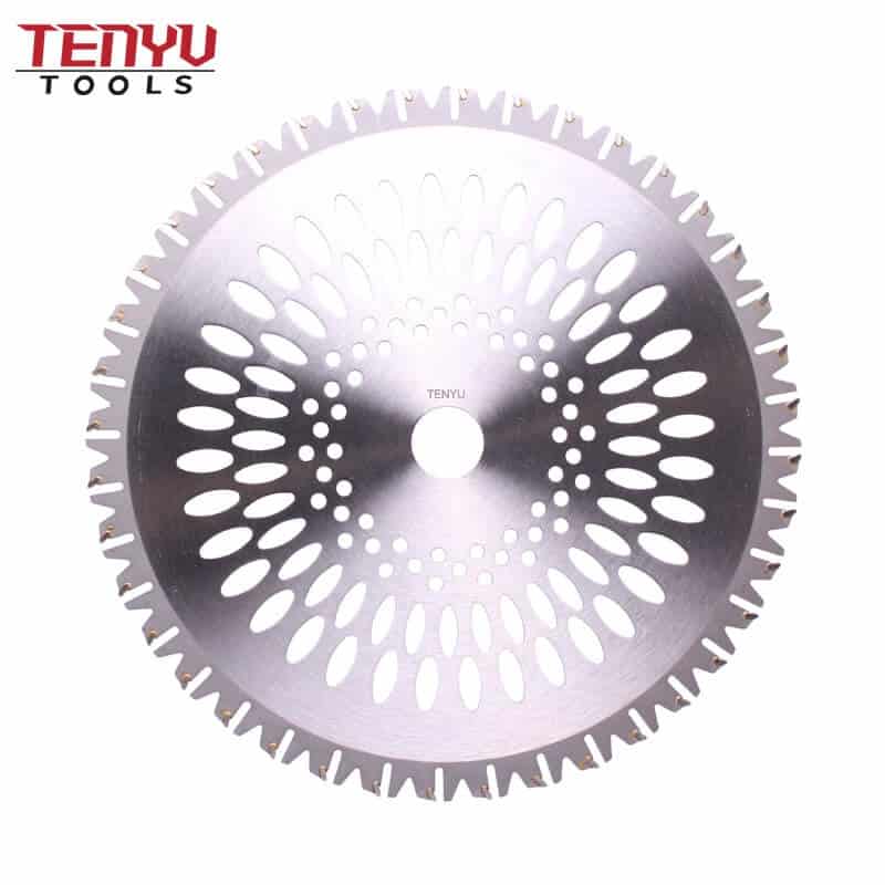 10 inç 255mm 40t ot yiyen çalı kesici kalın yabani otlar ve böğürtlenler için çim kesme bıçağı