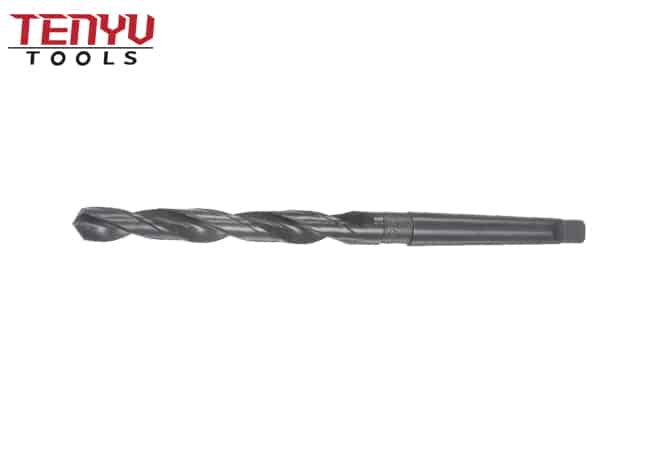 11.8mm twist drill bit with mt1 morse taper shank, 100mm flute length high speed steel black oxide