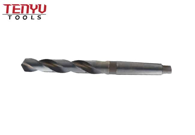 110 high speed steel taper shank drill bit, black oxide finish, #3 morse taper shank, 118 degree conventional point, 1 size