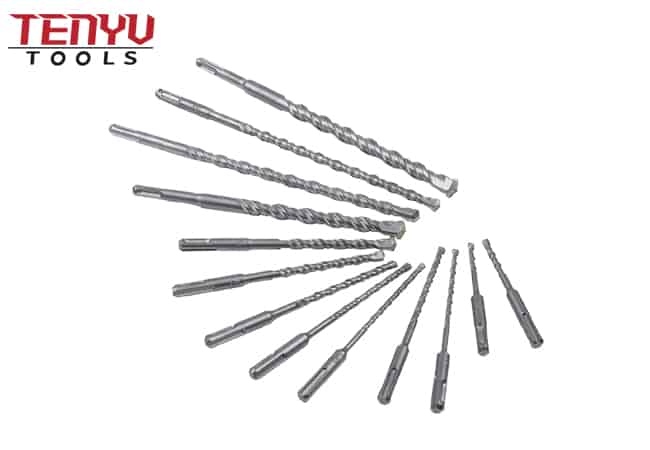 18pcs sds plus rotary hammer concrete masonry drill bits sds chisels set with storage carrying case for fast drilling 2