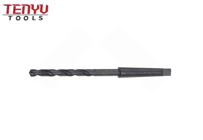 8.1mm twist drill bit with mt1 morse taper shank, 65mm flute length high speed steel black oxide