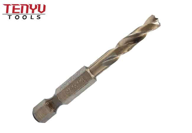 Broca dorada de acero rápido HSS con contenido de cobalto para perforar acero inoxidable y acero/metales duros 
