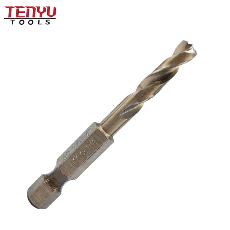 Juego de brocas rechonchas din1897 m35 co 5% con vástago hexagonal para metales duros de acero inoxidable