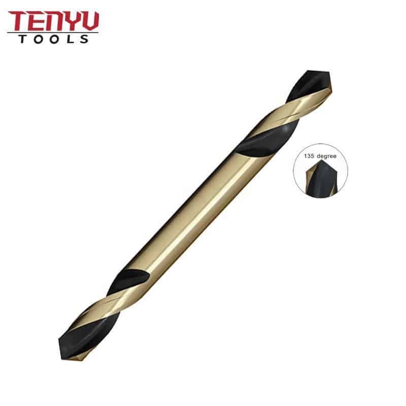 titanium coated two heads hss double ended twist drill bit for metal