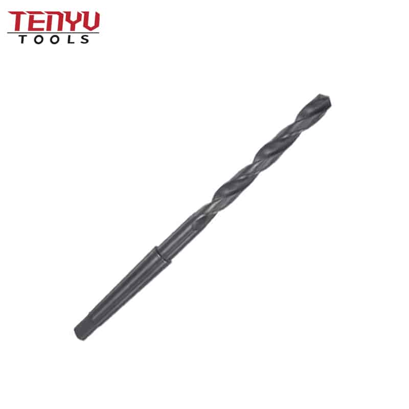 10.1mm twist drill bit with mt1 morse taper shank, 90mm flute length high speed steel black oxide