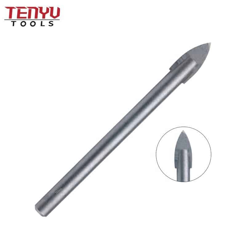 15mm sandblasted round shank tile drill bit for glass ceramic porcelain drilling