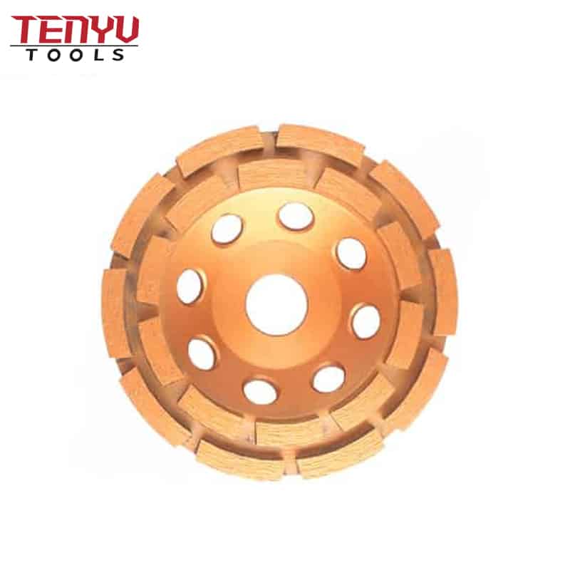 5 inch diamond double row segment grinding cup wheel disc grinder concrete granite stone saw blade