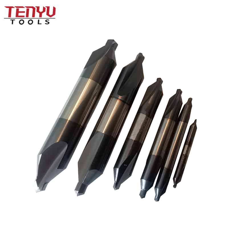 6pcs solid carbide centre drill bits with tialn coated
