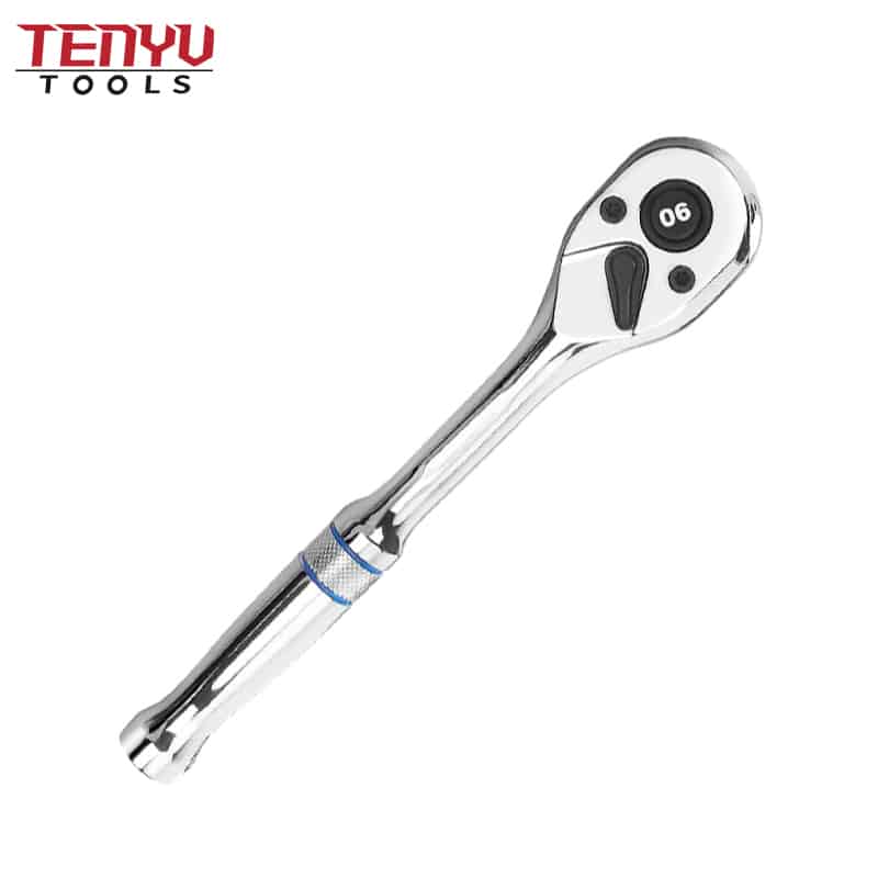 9.525 inch 90 quick release reversible drive chrome alloy made ratchet socket wrench china