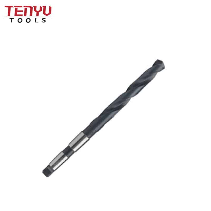 black and white din345 high speed steel hss morse taper shank twist drill bits for metal drilling