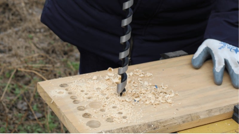 drill holes with a gentle speed