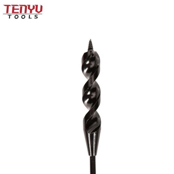 flex auger bit with screw point 5/8inch x 54inch long flexible cable drill bit fish bit for pulling wire behind walls