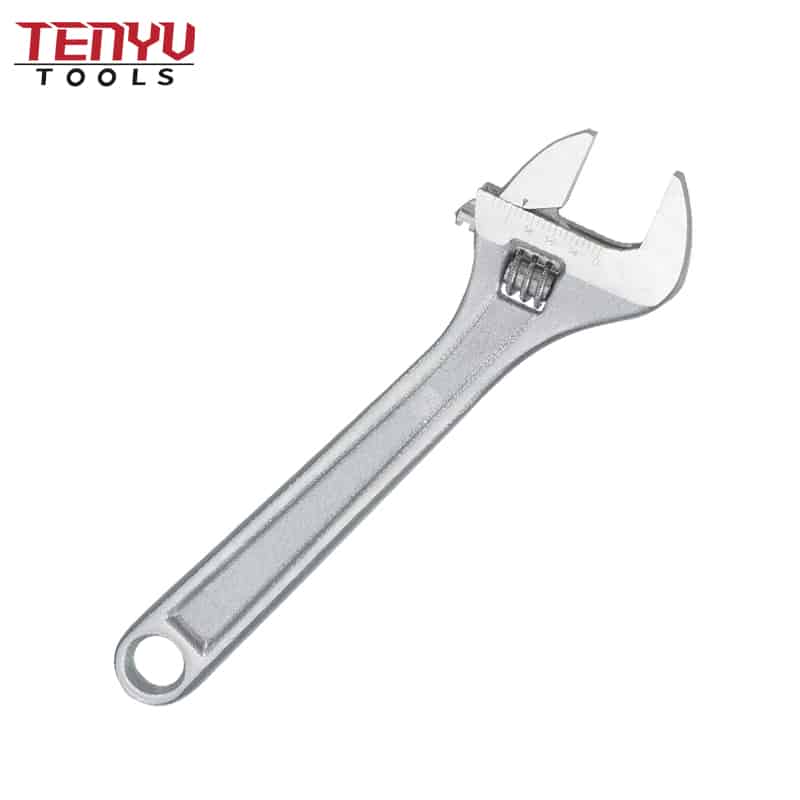 forged heat treated chrome plated adjustable wrench china for greater leverage