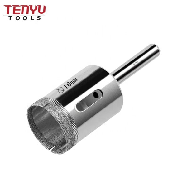 16mm gümüş yüzey karot cam mermer granit fiberglas seramik delme aracı için karot matkap ucu delik testeresi