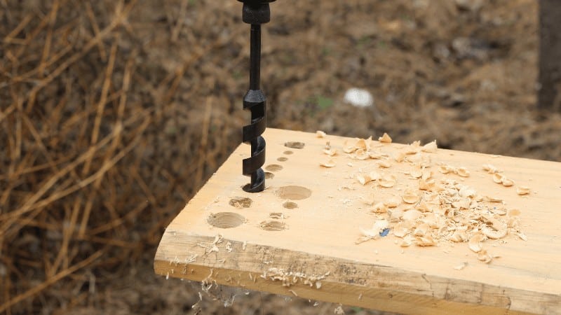 how to drill holes with drill auger bit