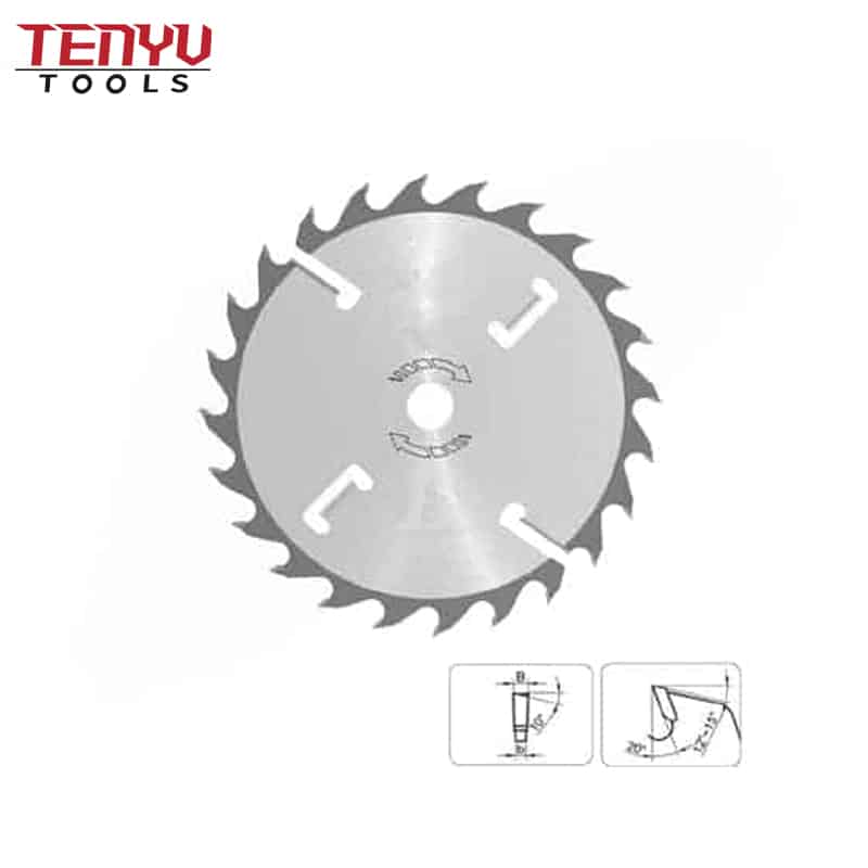 multi rip wood circular saw blade with atb wipers slot