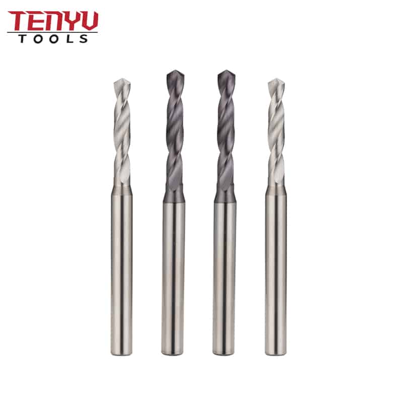 solid spiral flutes carbide drilling cutter