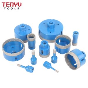 vacuum brazed diamond hole saw core drill bit set vacuum hole saw cutter for marble tile glass fast drilling