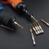 din1897 hex shank metal hss twist stub short titanium coated drill bit