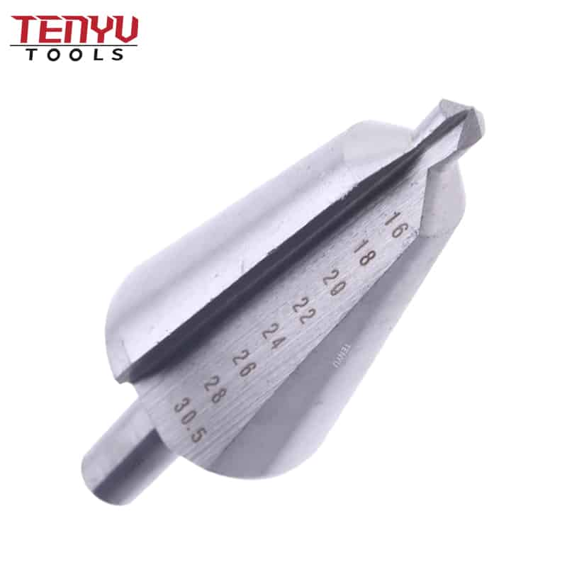 hss 4241 double straight flute conical umbrella sheet metal step drill bit