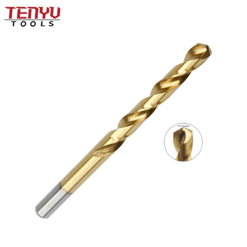 titanium coated straight shank sheet metal hardened steel drill bits