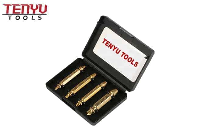 4pcs professional speed out damaged screw extractor remover set for remove bolt