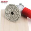 4 inch super flexible 3 step diamond wet and dry polishing pads for granite marble stone