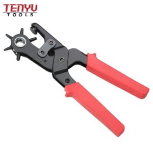 hand tool multi hole mini 6 holes comfort handle multifunctional belt punching revolving quick size adjustment pliers