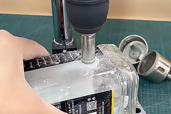 Diamond Hole Saw in Action
