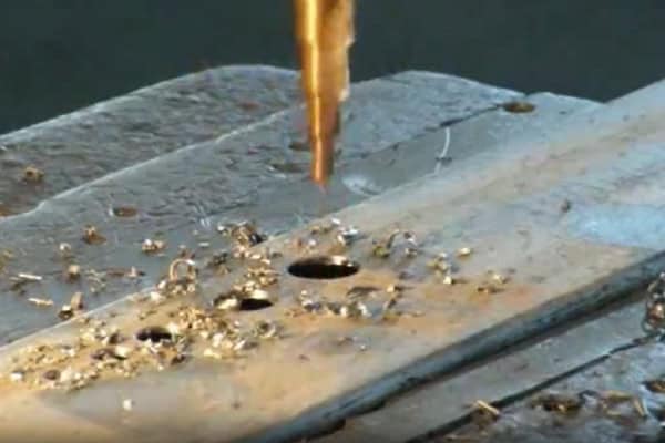 Step Bit Drilling through Steel Sheet