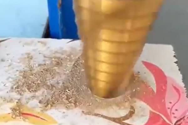 Step Bit Drilling through Steel Sheet