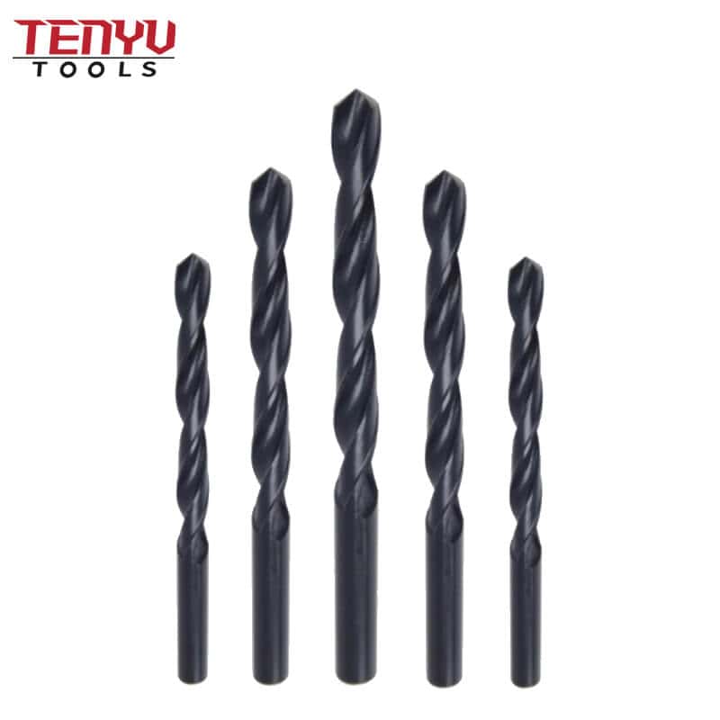 fully groud round shank black oxide coated m2 hss 6542 drill bits