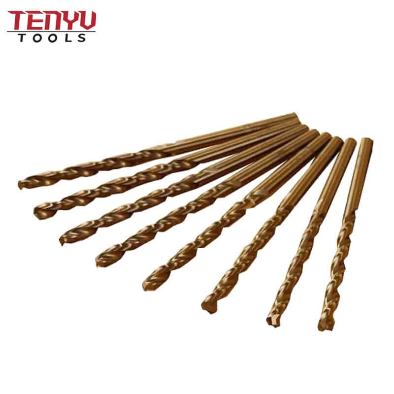 strong drill bit set hss 8% cobalt metal twist m42 stainless steel drill bits