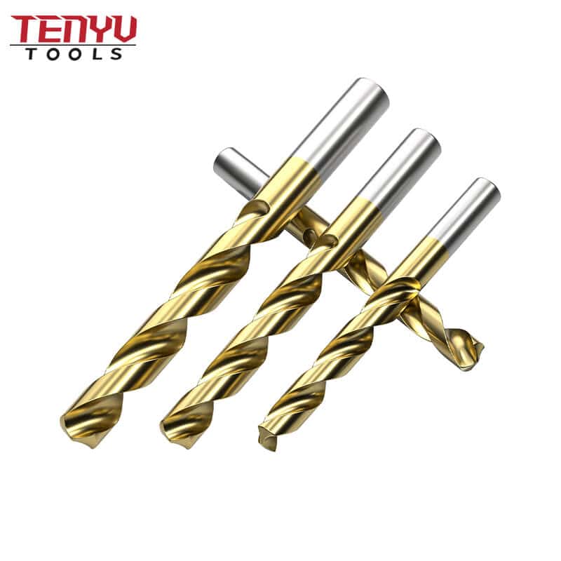 titanium coated din338 hot selling durable straight shank wear resistant hss twist drill bit