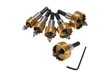 titanium coated hss hole saw hole cutter drill bit set for wood plastic soft metal steel drilling
