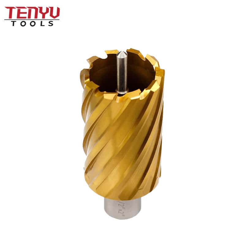 titanium coated hss annular broach cutter core slugger drill bits with weldon shank