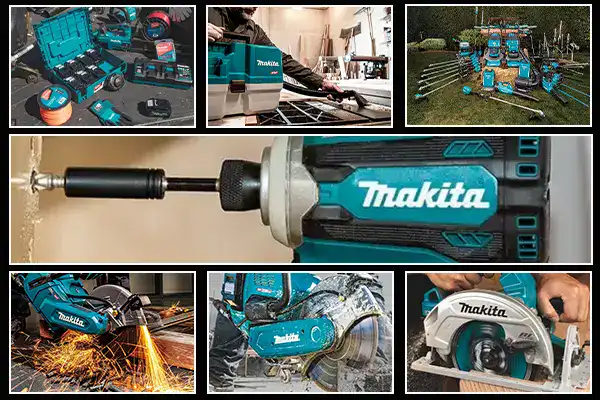 Makita Power Tools on Worksite makita professional power tools
