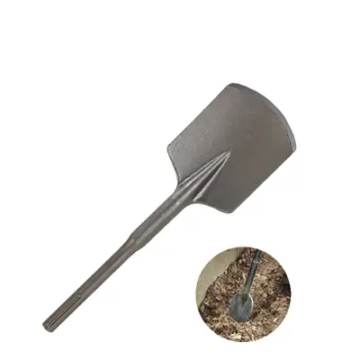 40cr steel rotary hammer sds max shank clay spade chisel drill bit for digging hard soil gravel 2