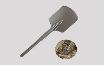 40cr steel rotary hammer sds max shank clay spade chisel drill bit for digging hard soil gravel.webp