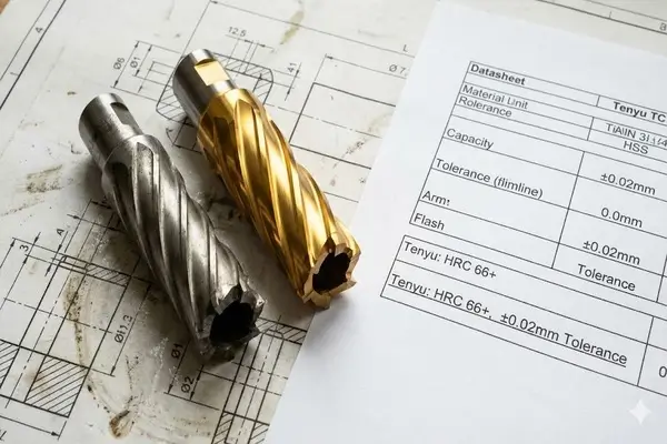 Annular Cutter Surface Coating TiN AlTiN Annular Cutter Surface Coating Comparison