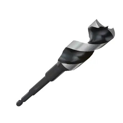 quick change hex shank fast boring ultra smooth auger brad point boring bit overdrive 1